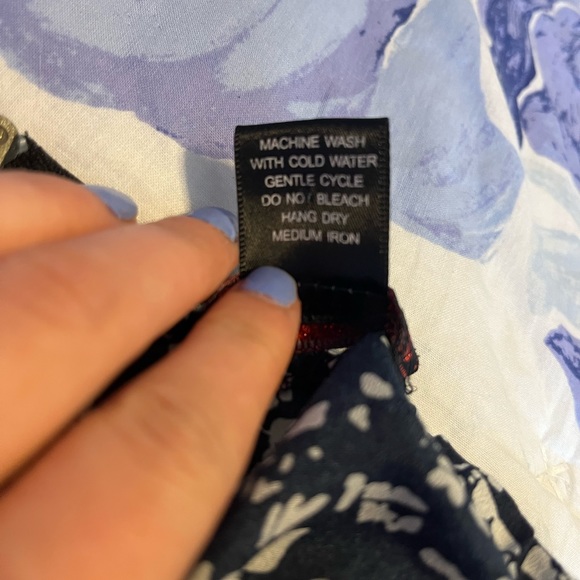 Navy Blue and White Short Strapless Summer Dress Size Small - Picture 4 of 6